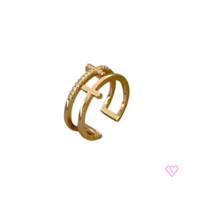 Cargar imagen en el visor de la galería, Anillo de dos cruces (Ajustable)
