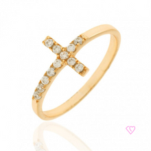 Cargar imagen en el visor de la galería, Anillo Cruz con Circonitas
